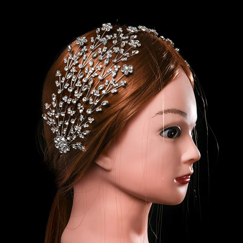Bridal Headbands For Wedding Cubic Zirconia Bride Tiara Headdress Prom Party Hair Jewelry Accessories Hairbands Women Headpieces