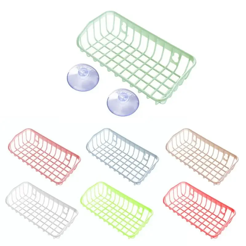 Simple Sink Drain Basket Kitchen Storage Rack with Suction Cup Bathroom Shelf  Home Decoration Organizer Kitchen Gadgets