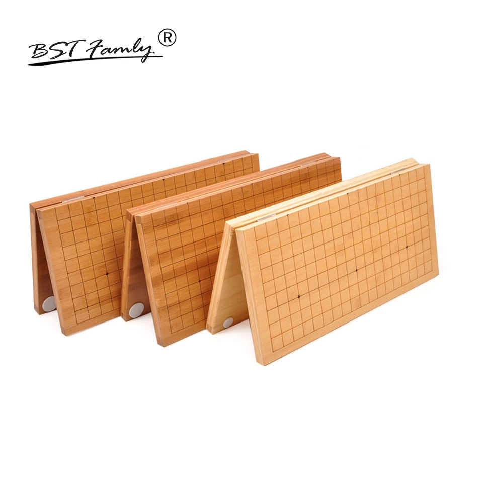 

Wooden Foldable Go Chess 19 Road Chessboard 44*47*2cm Bamboo Checkboard Old Game of Go Weiqi Board For 2.2cm Piece GB04