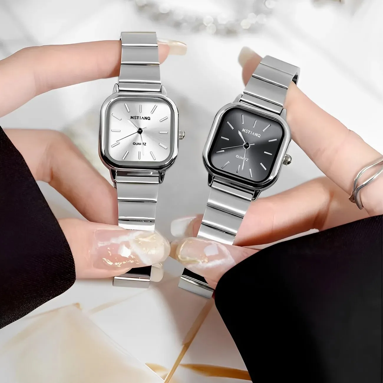 Jam tangan wanita mewah jam tangan Quartz wanita sabuk baja Fashion merek Top hadiah cantik jam tangan pengiriman gratis