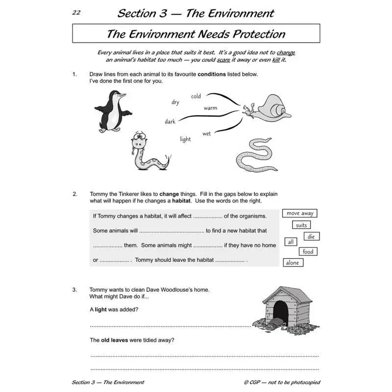 KS2 Science Year Four Workout Living Things  Habitats CGP Books Coordination Group Publications 9781782940838 Book