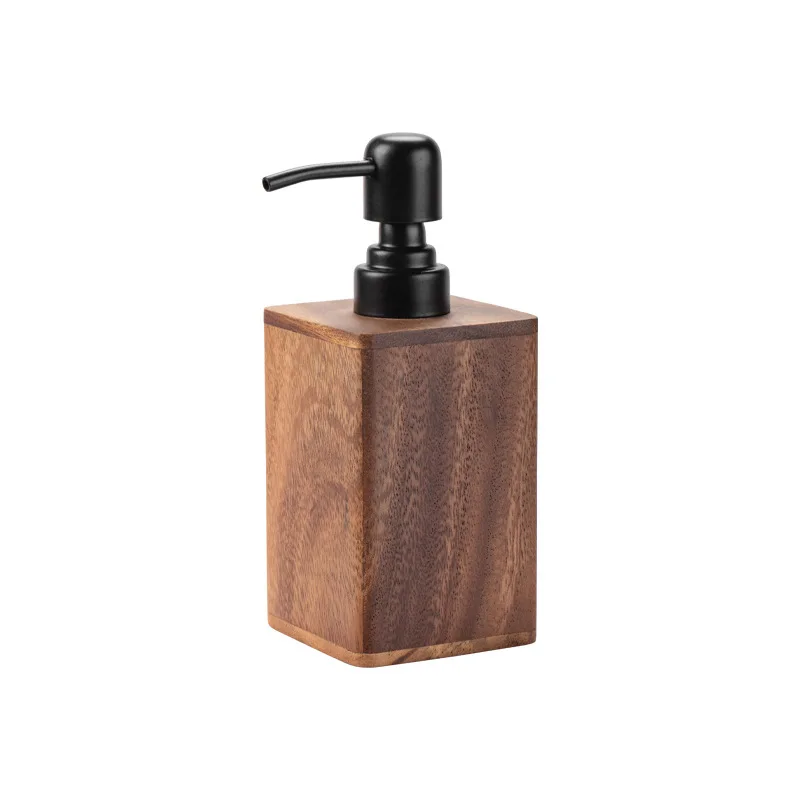 

DSA walnut solid wood sub-bottling hotel homestay shower gel shampoo storage bottle home living room hand sanitizer bottle