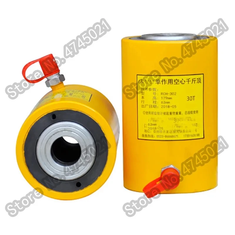 RCH-302 30T 63mm Hollow Hydraulic Jack One-way Separate Hydraulic Hollow Cylinder  body hight 179mm