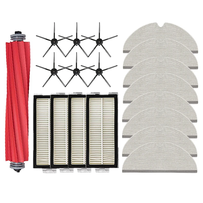 قطع غيار مكنسة كهربائية روبوت ، فرشاة جانبية رئيسية ، قماش ممسحة ، Roborock Q7 Max ، Q7 Max + ، Q7 Plus ، T8 ، فلتر Hepa