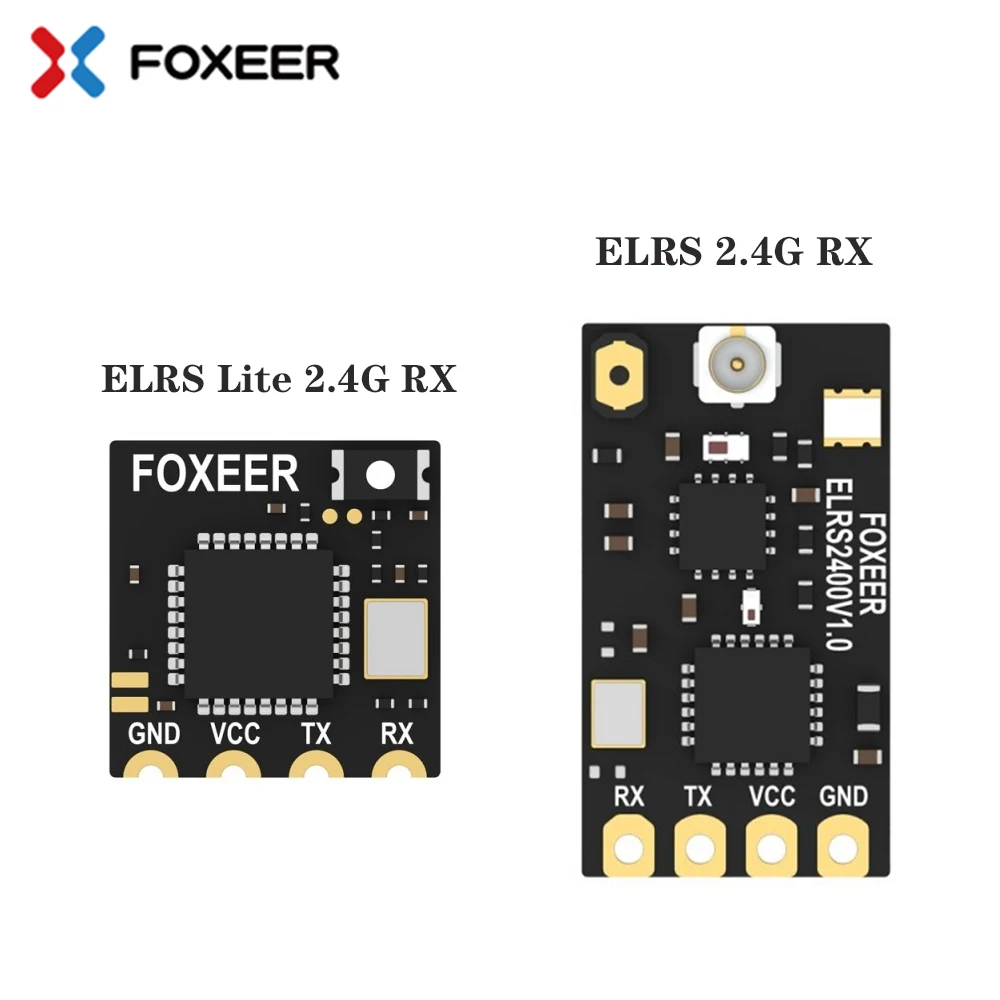 Foxeer ELRS Lite 2.4G Receiver Onboard Ceramic Antenna LNA Indicator for ELRS 2.4G TX RC FPV Freestyle Long Range Drone  Parts