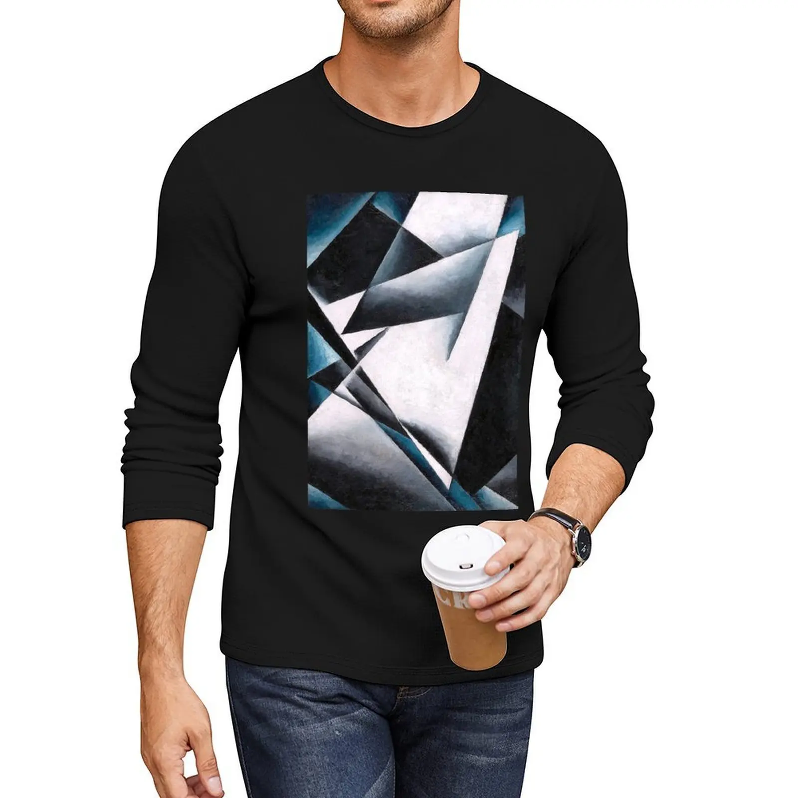 

Lyubov Popova - Painterly Architectonic Long T-Shirt Blouse anime clothes cute tops vintage clothes men t shirts