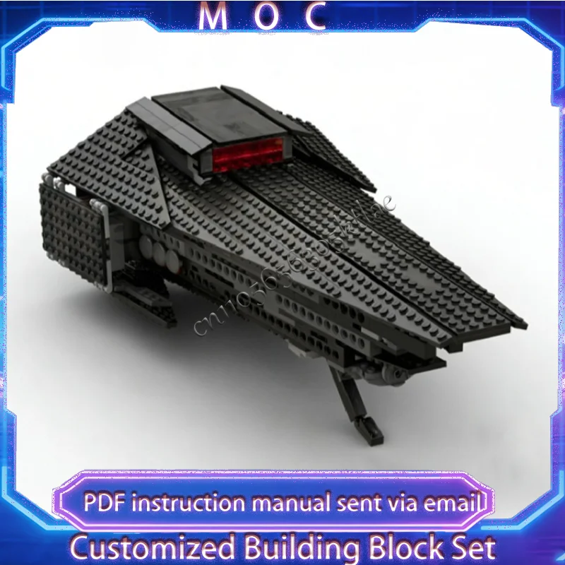 1123 Piezas, Nave Espacial Militar Personalizada MOC Battlestar Galactica Dark Corvus, Bloques de Construcción DIY, Modelo Educativo, Juguete de Ensamblaje, Regalo