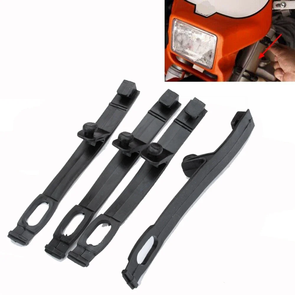 4pcs Rubber Straps Headlight Fairing Fix Fix Brackets Black Brackets Straps Equipment Front/Right/Left Headlamp High Quality