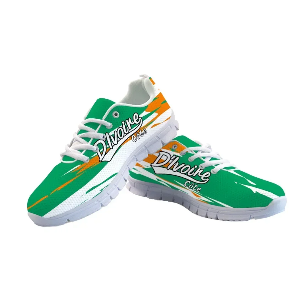 Ivory Coast Custom Name And Number Team Logo Travel Ivory Coast Country France Ivory Coast Flag Printed Photo Casual Shoes