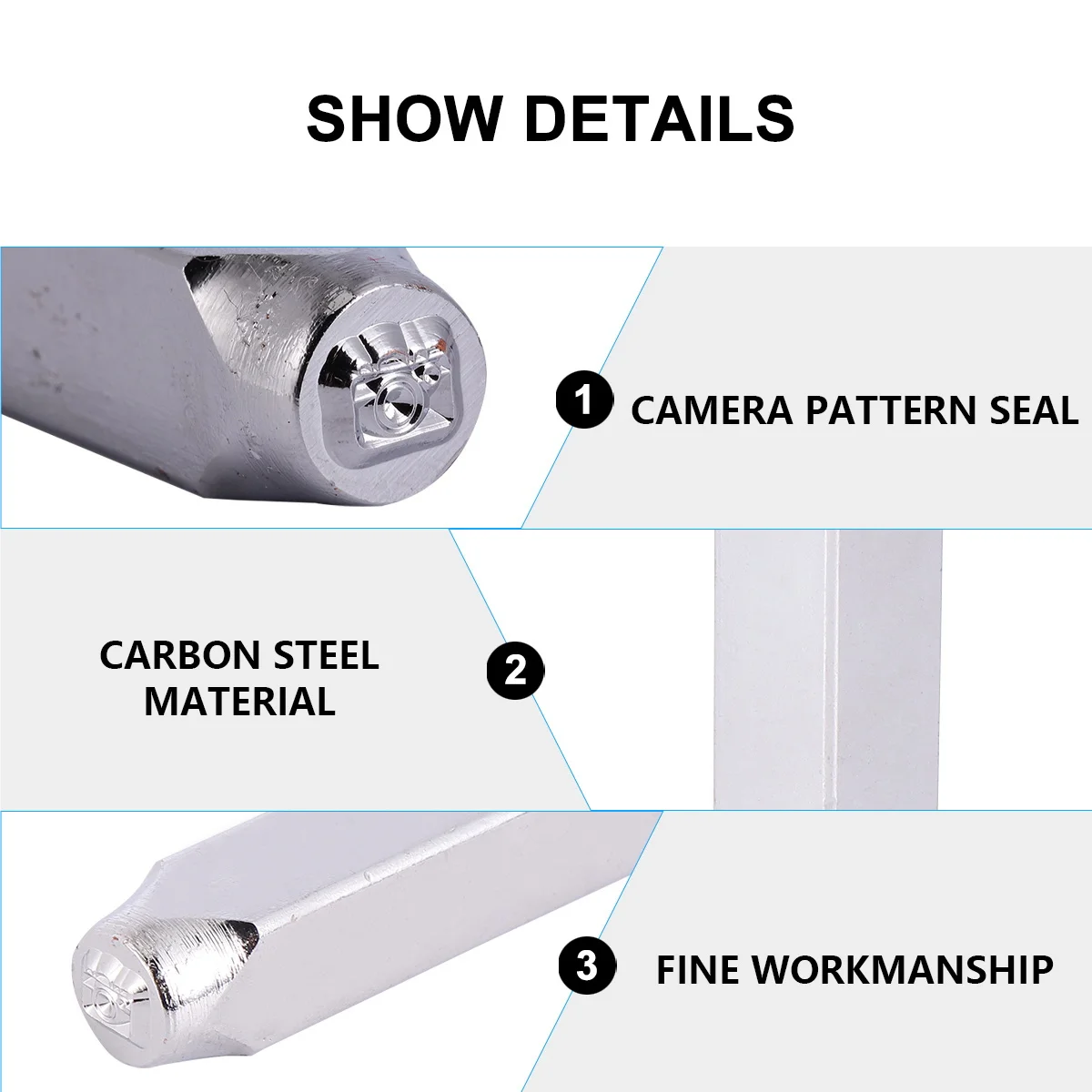

2pcs Camera Stamp Carbon Steel Stamps For Jewelry Metal Wood Craft Engraving Tool Art Stamp Tool Metal Stamps