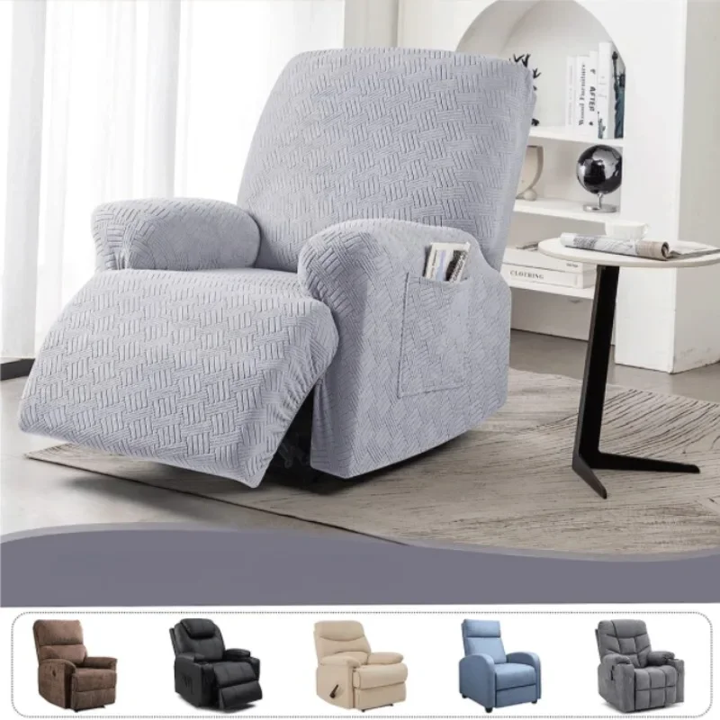 

Split Recliner Sofa Cover Elastic Spandex Lazy Boy Armchair Covers Solid Color Recliner Chair Slipcovers Furniture Protector