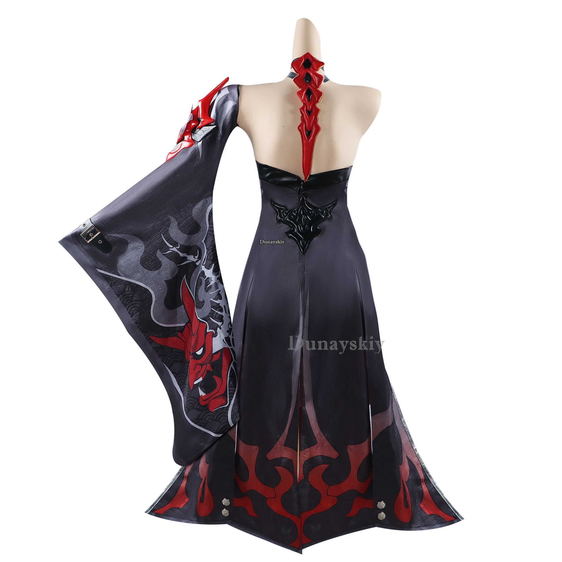 Vermelho acheron cosplay traje honkai estrela ferroviário acheron cosplay vestido roupa peruca sapatos huang quan huangquan prop pele vermelha novo