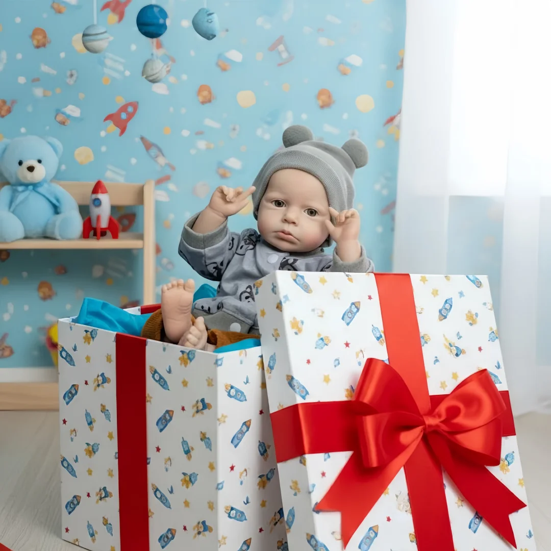 45 cm wasserdichte LouLou bebe wiedergeboren de silicona Junge Puppe mit handgemachter bemalter Haut Lebensechte Corpo De Silikonpuppe für Kinder Geschenk