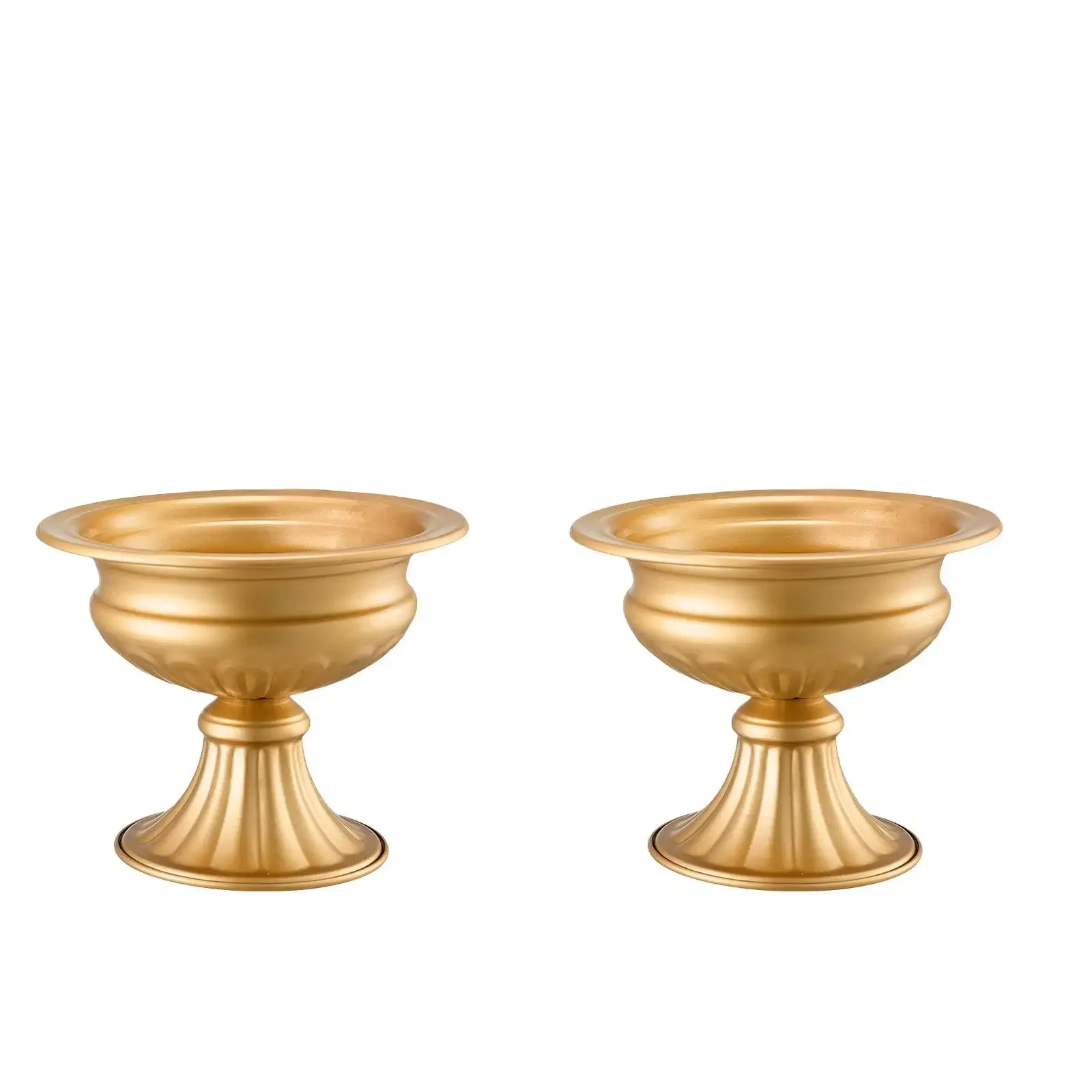 

10PCS 16cm/6.3” Wedding Flower Vase Metal Gold Floral Stand for Table