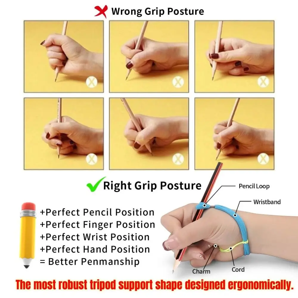 6PCS Ergonomic Pencil Grips Cartoon Shape Portable Students Learning Write Corrector Soft Handwriting Aid for Handwriting