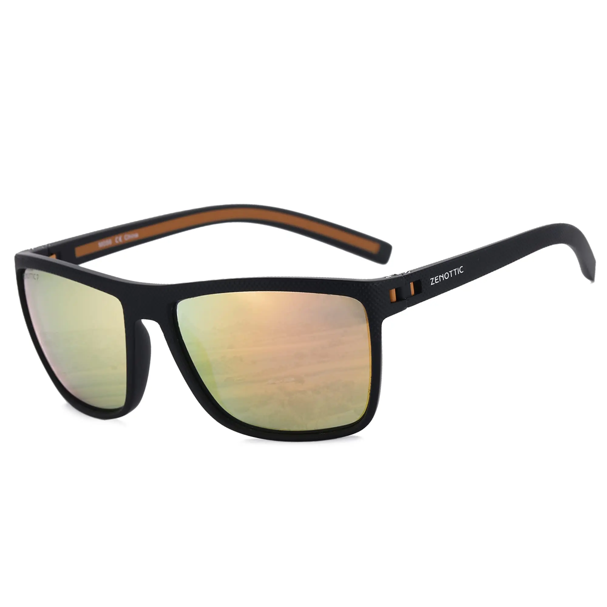 ZENOTTIC Modische polarisierte Sonnenbrille für Damen und Herren, leichter TR90-Rahmen, UV400-Schutz, quadratische Sonnenbrille 7