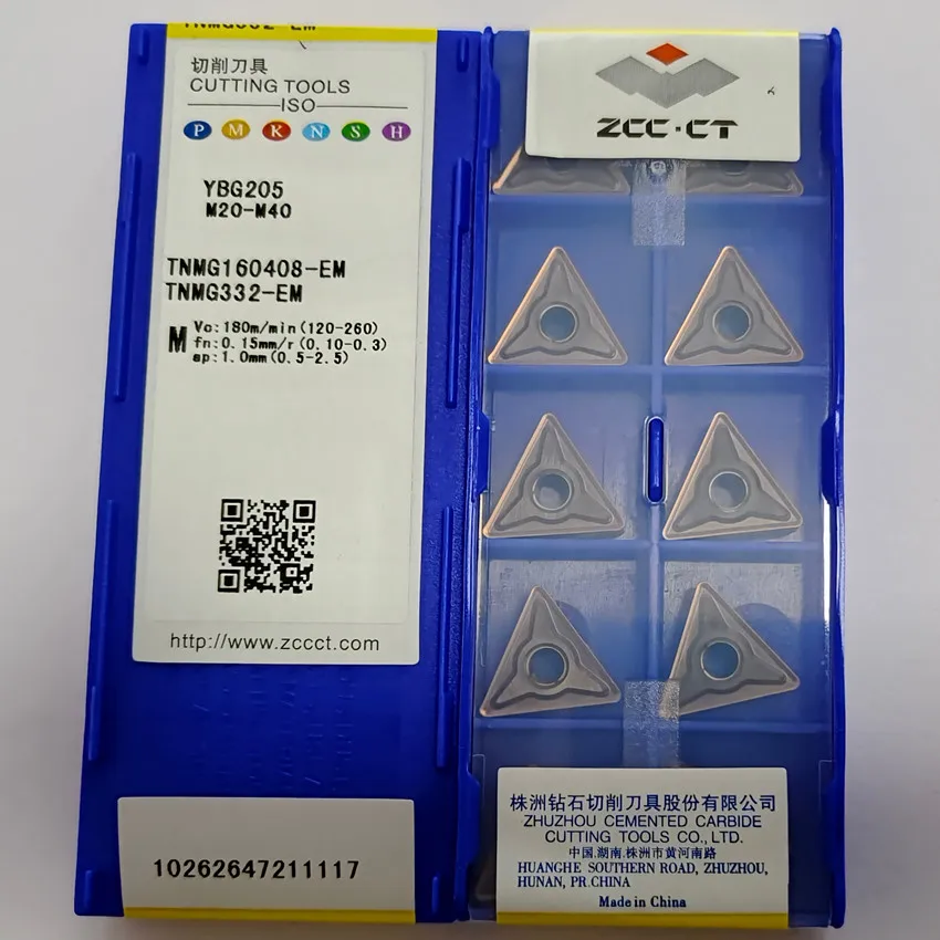 

TNMG160404-EM YBG202/TNMG160408-EM YBG202/TNMG160404-EM YBG205/TNMG160408-EM YBG205 ZCC.CT CNC blade carbide inserts 10pcs/box
