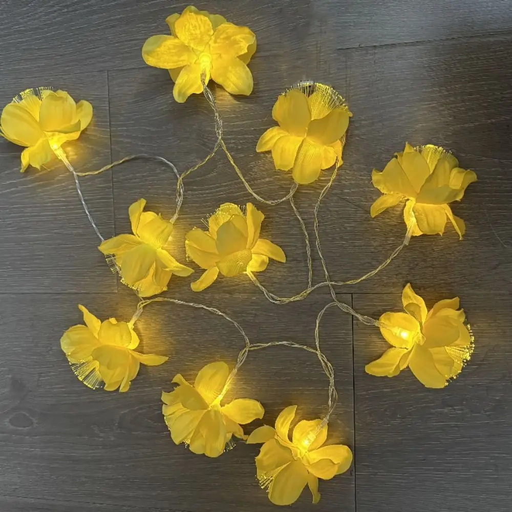 Fiber Optic LED Optic Fairy Light Artificial Flowers Lantern Strings Christmas Decoration Simulation Atmosphere Lights for 3V