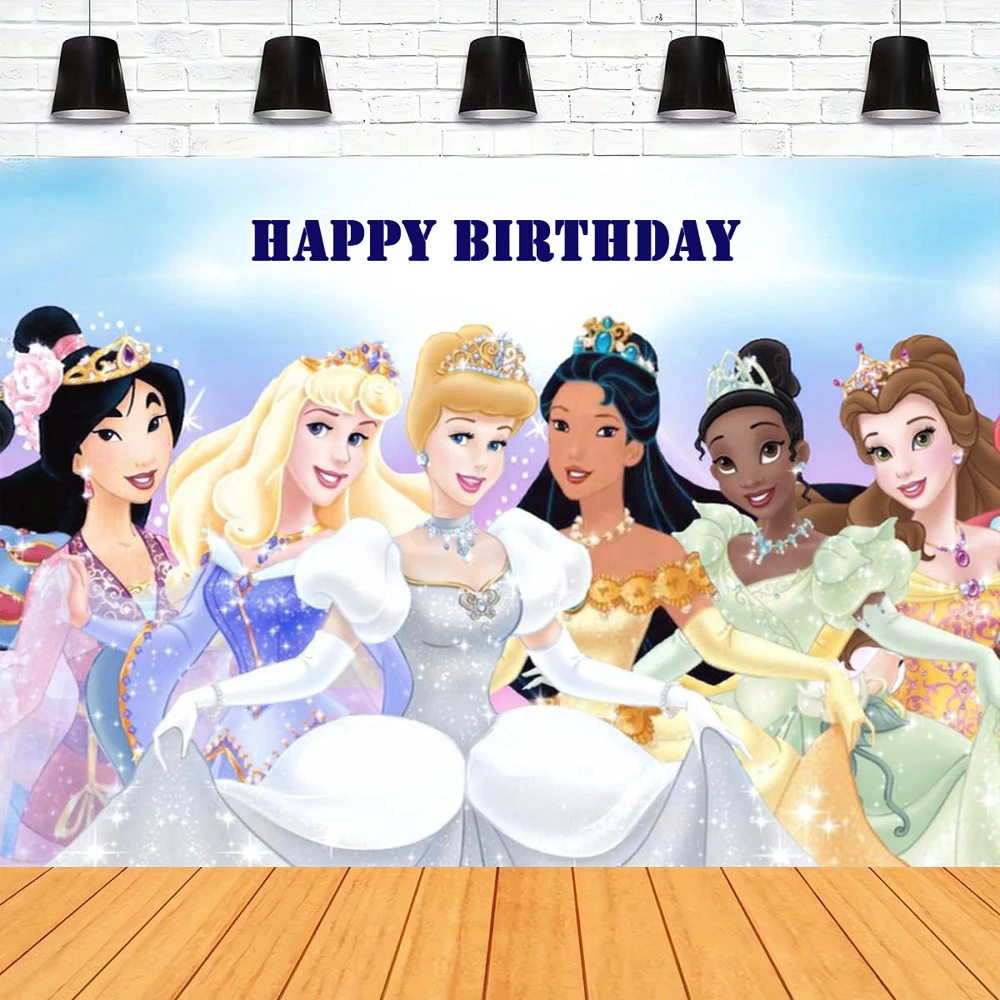 写真撮影の背景プリンセスコレクションバナー女の子の誕生日パーティーの背景寝室の装飾は名前をカスタマイズすることができます