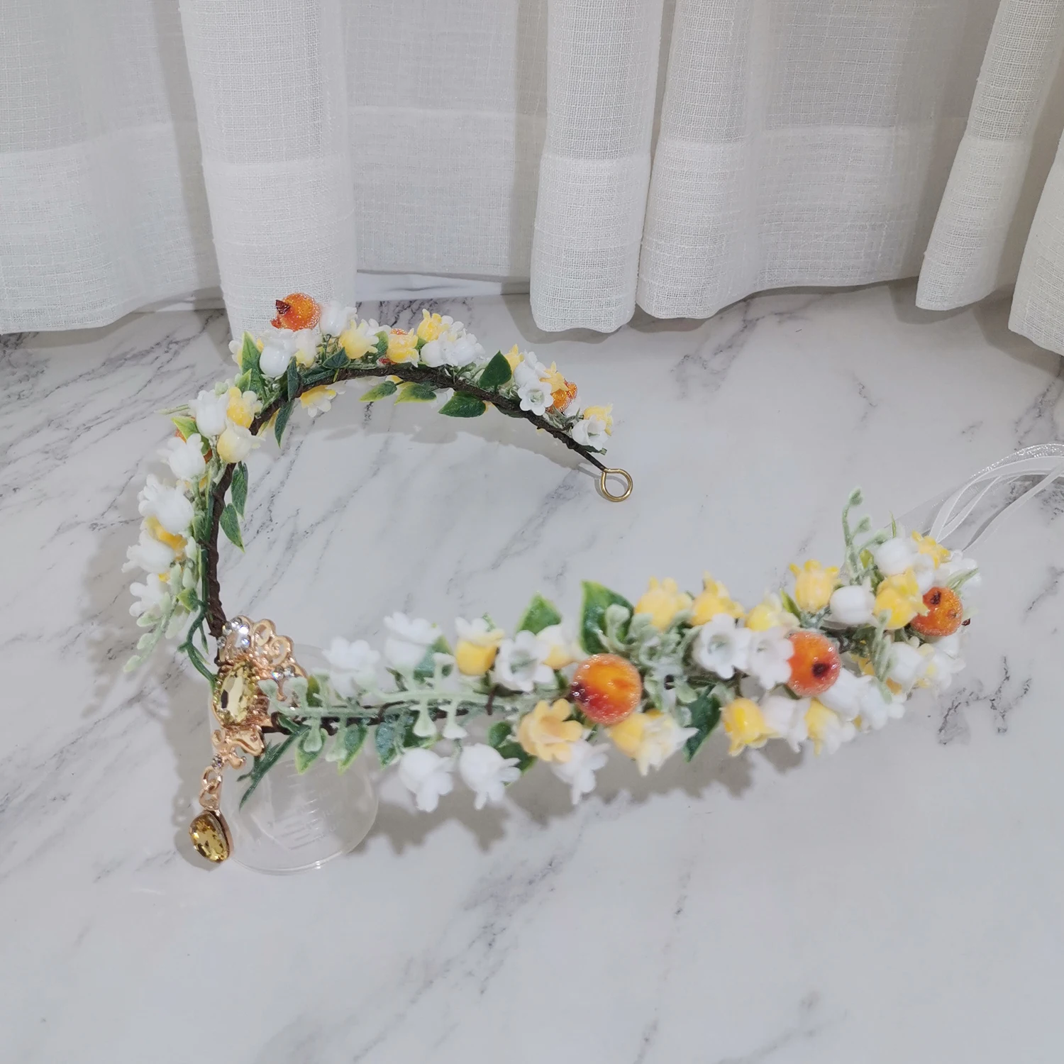 Lily of the Valley Flower Crown Women Hair Accessories Wedding Head Wear Crown Headband Hat Decoration Girls Floral Garlands