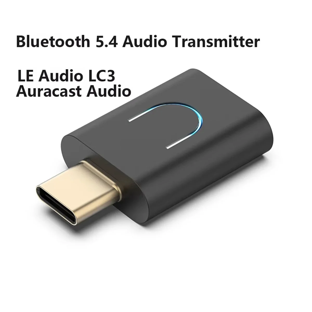 SMIEA Tebe LE Audio LC3 BT 5.4 جهاز إرسال صوتي AptX-LL/HD Type-C محول موسيقى ستيريو لاسلكي مع Auracast لتلفزيون الكمبيوتر PS4/5