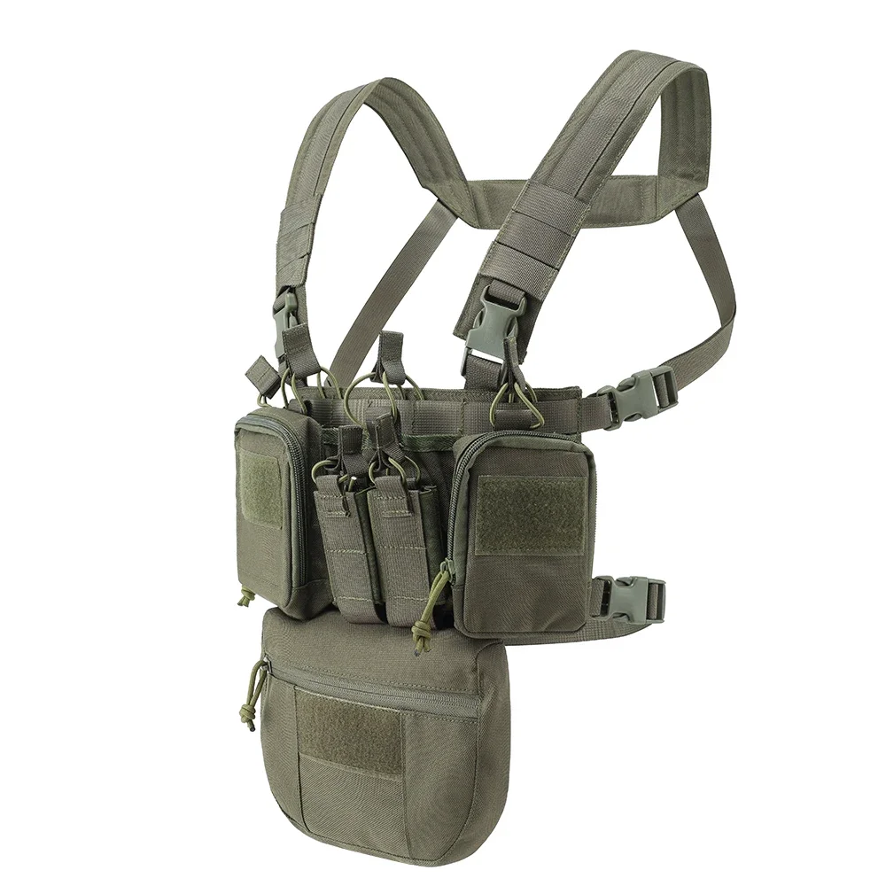 SINAIRSOFT CS Match Wargame TCM Chest Rig Airsoft Tactical Vest Gear Pack Magazine Pouch Holster Molle 500D Nylon