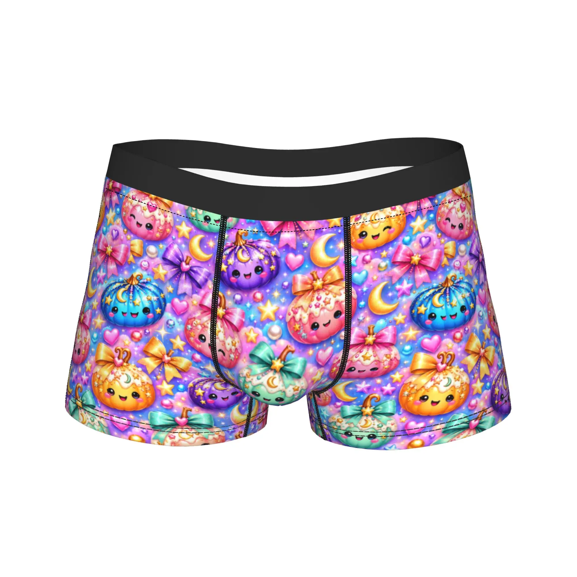 Galaxy Halloween Pumpkin Shorts Briefs  Underwear High Quality Males Breathable Boxer Shorts Design Plus Size Panties