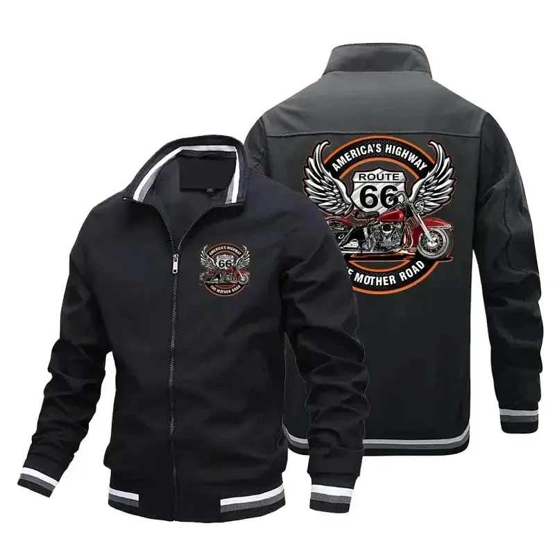 Men's Spring and Autumn Outdoor Casual Hip Hop Baseball Zipper Sportswear Fashion Motorcycle High Quality Sports Jacket