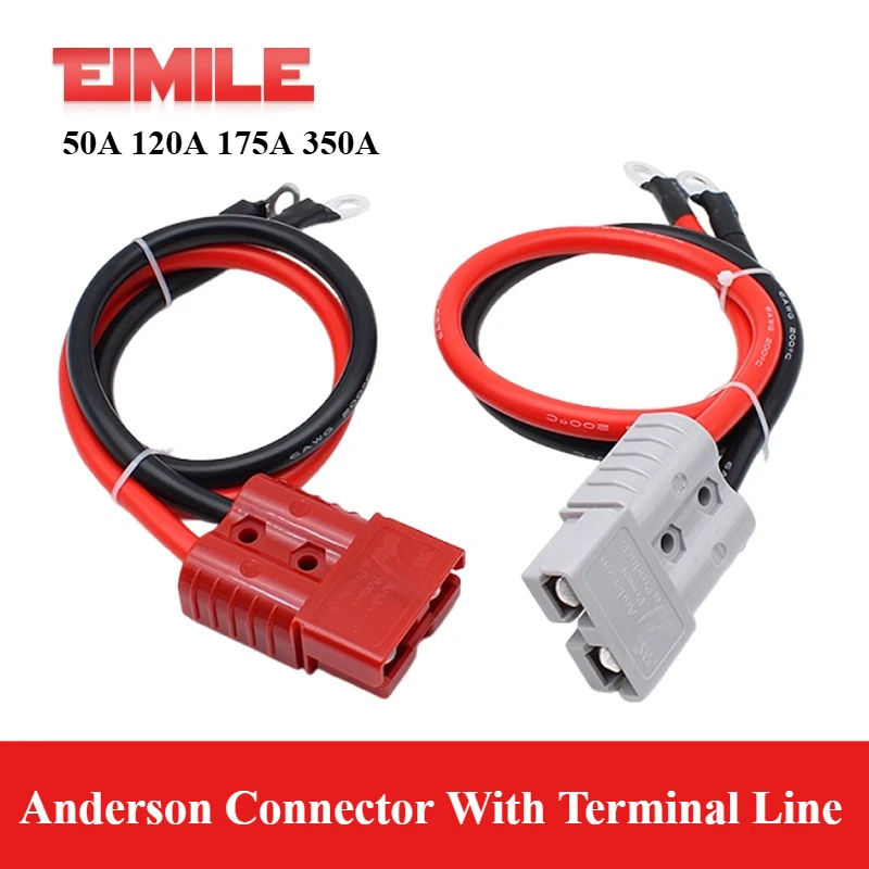 50A 120A 175A 350A Разъем Anderson с клеммой M8 M6 600 В 4-50 Квадратный разъем «папа-мама» для аккумуляторной батареи