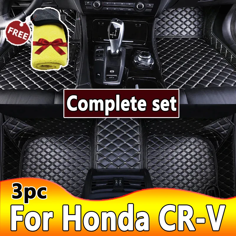 

LHD Car Floor Mats For Honda CR-V CRV 2011 2010 2009 2008 2007 Auto Interior Accessories Carpets Custom Waterproof Leather Rugs