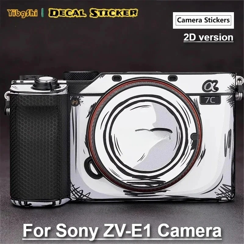Stylized Decal Skin For Sony ZV-E1 ZVE1 Camera Sticker Vinyl Wrap Anti-Scratch Protective Film Protector Coat Alpha ZV E1