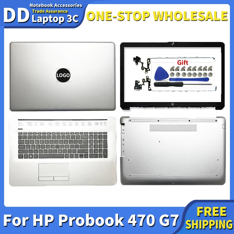 Cubierta trasera LCD para ordenador portátil HP Probook 470 G7, cubierta frontal, bisel, reposamanos, teclado, 470 G7, tapa inferior, L83728-001, L83727-001