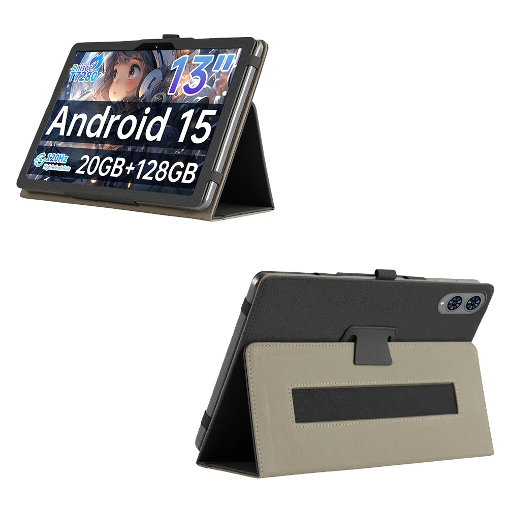 حافظة واقية مقاس 13.4 بوصة من Teclast T65، غطاء جلدي مضاد للسقوط مع وظيفة إيقاظ النوم، غلاف لوحي مقاوم للصدمات #4