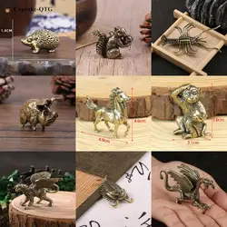 1pc Pure Copper Hedgehog Figurines Retro Brass Animal Miniatures Office Desktop Small Ornament