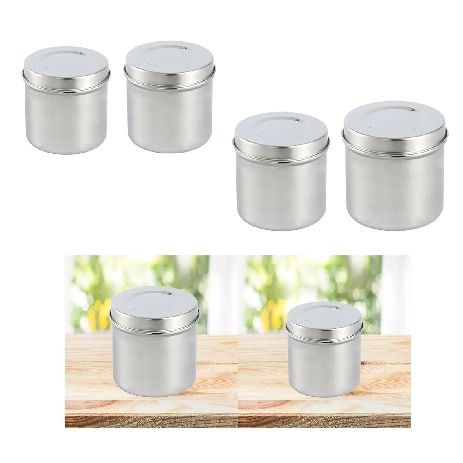 Stainless Steel Medical Jar with Cover Canister Ointment Jar Professional Cotton Container Cotton Balls Holder for Beauty Salon