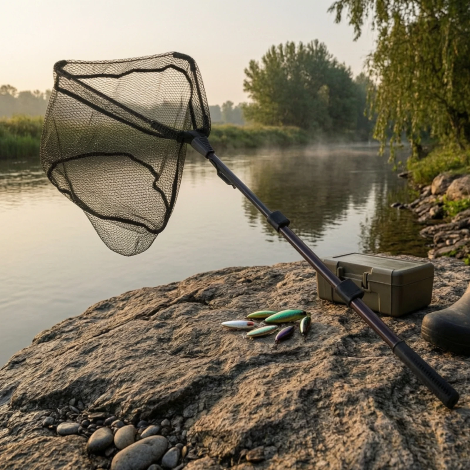 Red de pesca con mango telescó - Landing Net Telescopic reseña y precio