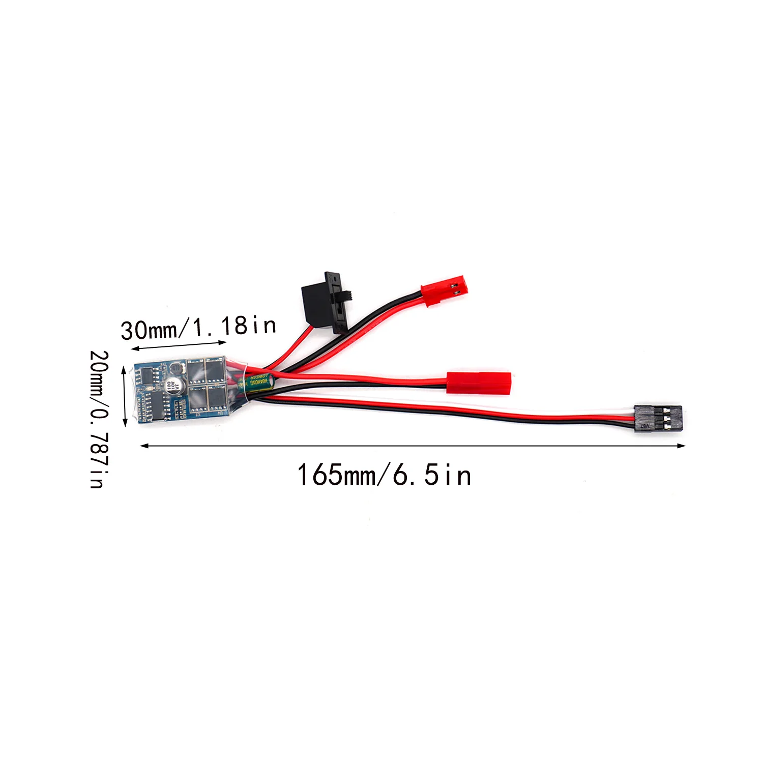 1/16 1/18 1/24 Mini RC Car Boat Tank Quadcopter Parts Micro ESC 20A 30A Brushed ESC Electric Speed Controller w/Brake 2S 4~8V