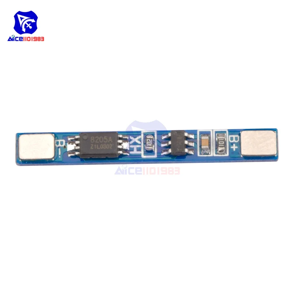 1S 3.7V 2.5A 18650 Lithium Battery Protection Board BMS PCM PCB Polymer Super Charge Discharge Lithium Ion Protection Module