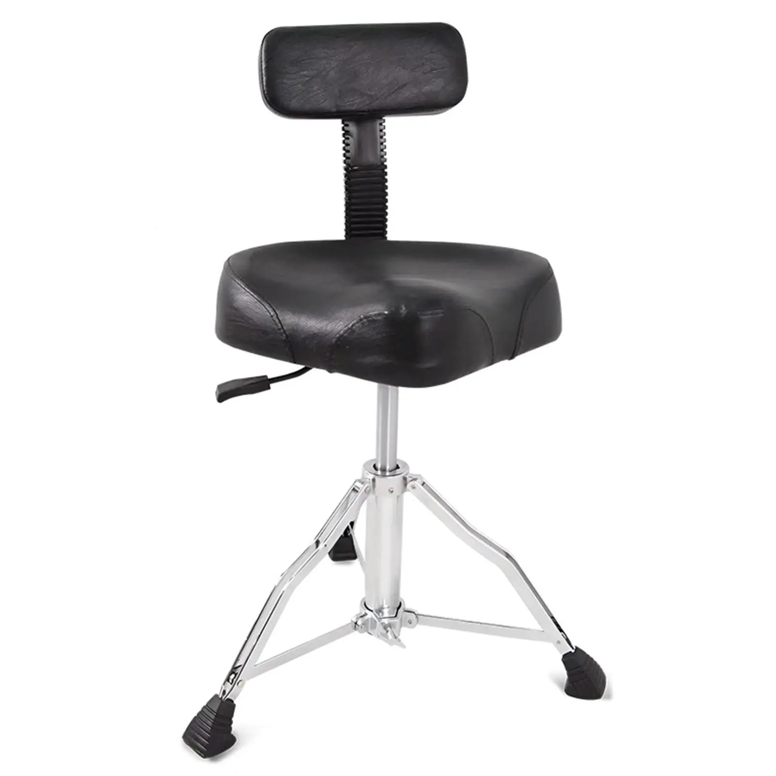 Thick Padded Drum Chair Saddle Stool Height Adjustable Tripod Legs Heavy Duty