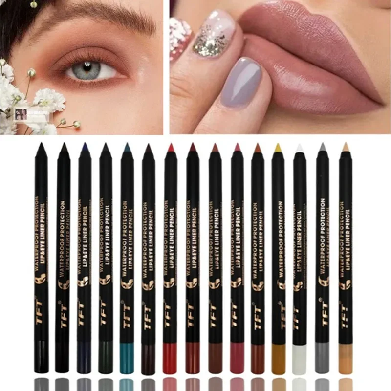 1Pc Lip Liner Fluwelen Matte Lipstick Pen Eye Make-Up Oogschaduw Pen Blijvende Waterdichte Licht Gemakkelijk Om Make-Up Wenkbrauw potlood