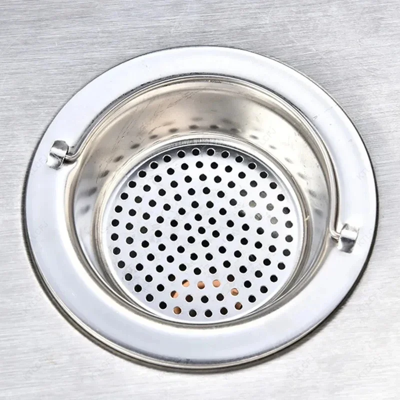 Kitchen Sink Strainer with Handle Design Stainless Steel Rust Free Anti-clogging Drain Strainer Kitchen Home Accessories