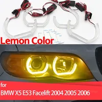 For BMW X5 E53 Facelift 2004 2005 2006 DRL LED Daytime Running Light Car Styling New CS CSL Style Lemon Yellow Angel Eyes