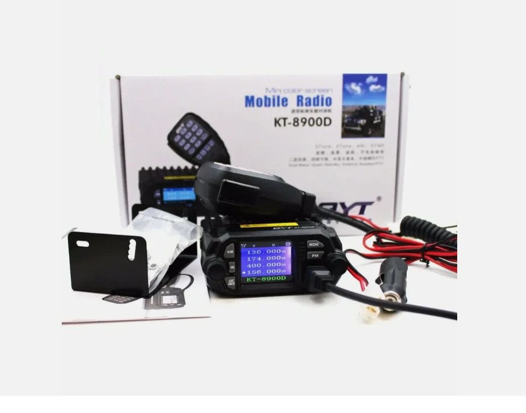 QYT KT-8900D 25W Mini Radio móvil Transceptor FM de doble banda 136-174 y 400-480MHz