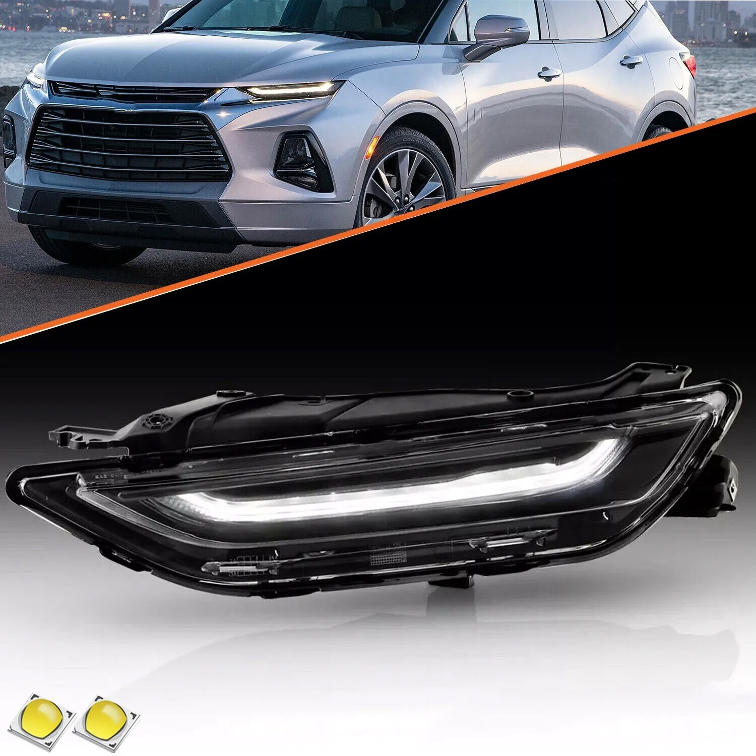 

For 2019-2022 Chevy Blazer Upper Headlight Headlamp Assembly w/LED DRL Left Side
