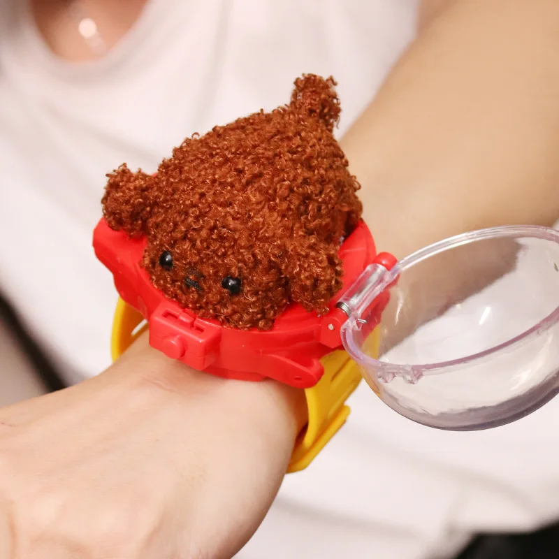 الأطفال RC سيارة ساعة صغيرة لعبة مع أضواء LED 2.4 جيجا هرتز RC سيارة لعبة ساعة أرنب كراب سباق اللعب RC سيارة الفتيات الصبي هدية عيد ميلاد #1