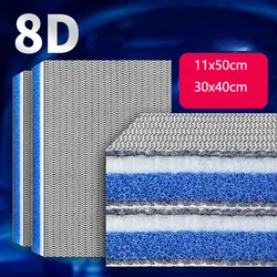 Aquarium 8D Sponge Filter Cotton Denitrifier Accessories Fish Tank Foam Agent Improved 8 Layer Non Gel Filter Pad