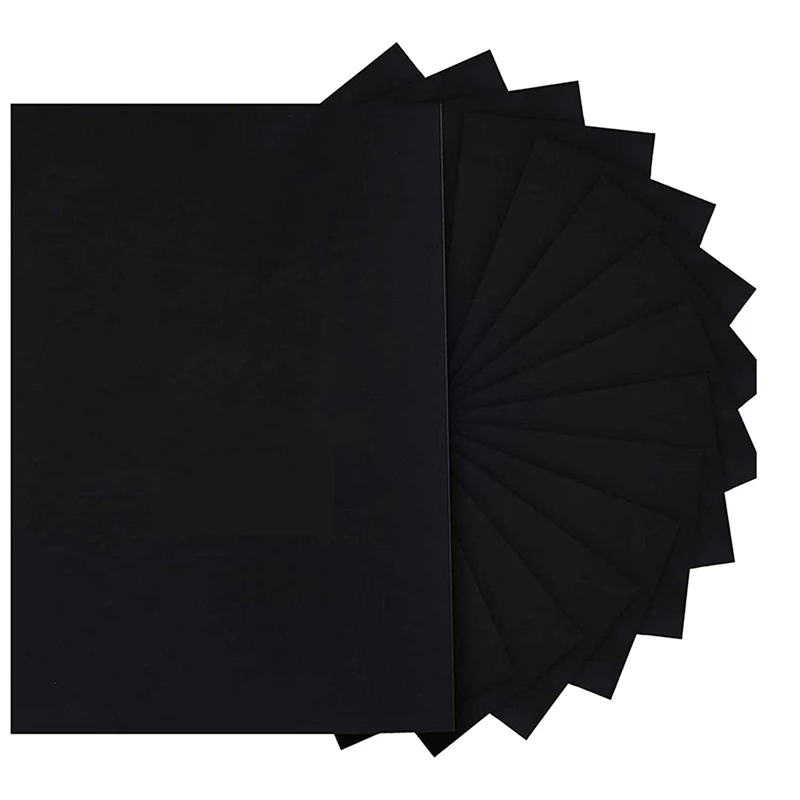 

50 Sheets Black Self Adhesive 250Gsm Thick Paper For Cards Making,For Invitations, Stationery Printing