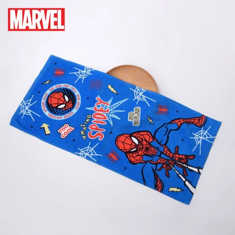 

Marvel Spider Man Cotton Face Towel Avengers Superheroes Cartoon Figures Blue Hand Coffee Towels Pure Cotton Absorbs Water Soft