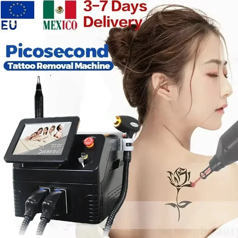 Picosecond laser machine Nd Yag 2024 Portable tattoo removal Pigment removal 755nm1064nm 1320nm Lazer beauty epilator for women