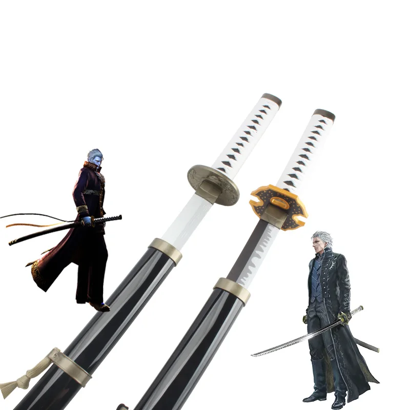 New High Quality Yamato ④ ⑤ Katana Sword Wooden Cosplay 80cm Online Games Devil May Cry Dark Slayer Yama Sword Halloween Gifts